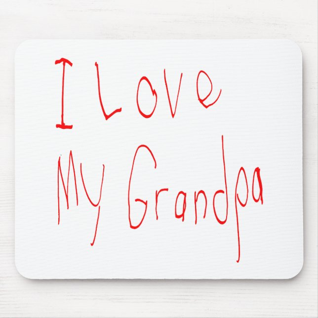 Tapis De Souris J'aime mon grand-papa ! Mousepad (Devant)