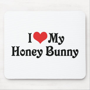 Tapis De Souris J'aime mon Honey Bunny