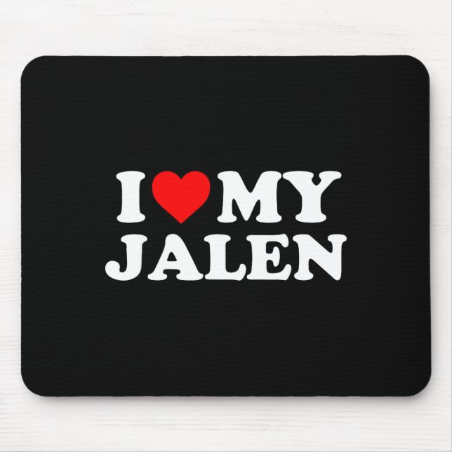 Tapis De Souris J'aime mon Jalen  (Devant)