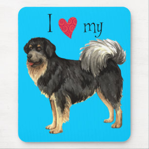 Tapis De Souris J'aime mon Mastiff tibétain