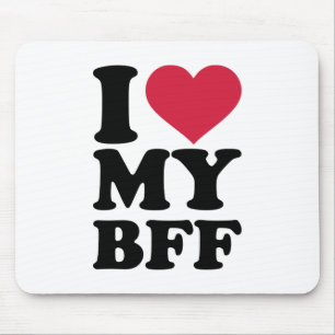 Tapis De Souris J'aime mon meilleur ami pour toujours BFF