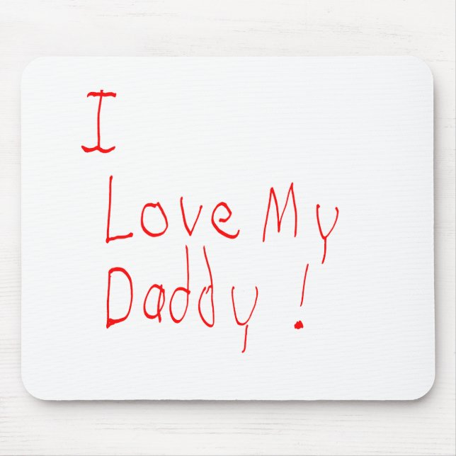 Tapis De Souris J'aime mon papa ! Mousepad (Devant)