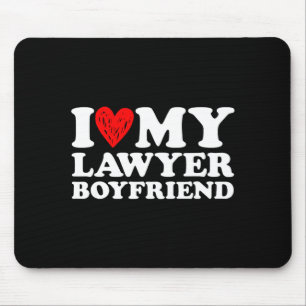 Tapis De Souris J'aime mon petit ami avocat pour la Saint-Valentin