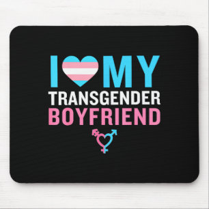 Tapis De Souris J'aime mon petit ami transgenre Fierté LGBT Valent