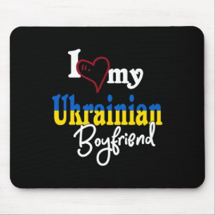 Tapis De Souris J'aime mon petit ami ukrainien Cadeau assorti Ukra