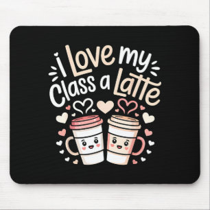 Tapis De Souris J'Aime Mon Prof De Café Latte Saint Valentin