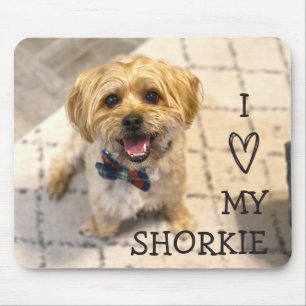 Tapis De Souris J'Aime Mon Shorkie   Photo complète