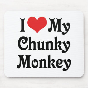 Tapis De Souris J'Aime Mon Singe Chunky