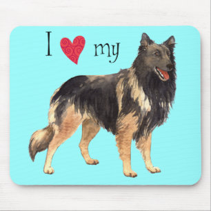 Tapis De Souris J'aime mon Tervuren belge