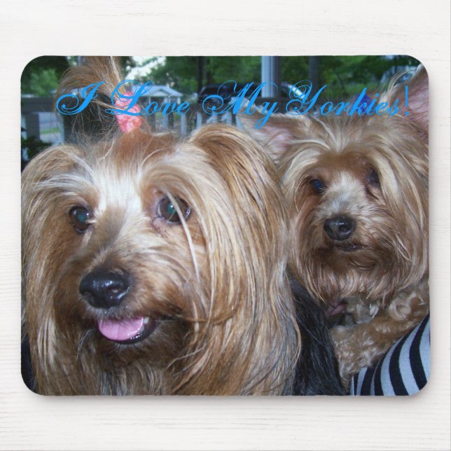Tapis De Souris J'aime mon Yorkies (Devant)