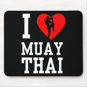 Tapis De Souris J'aime Muay Thai Boxeur Amateur Arts Martiaux