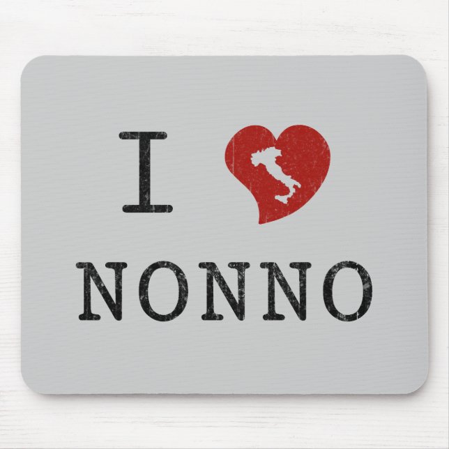 Tapis de souris J'aime Nonno (Devant)