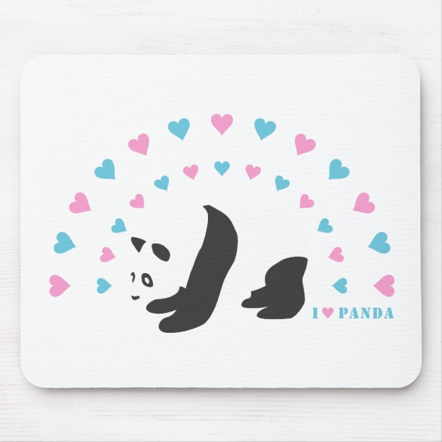 Tapis De Souris J'aime Panda (Devant)