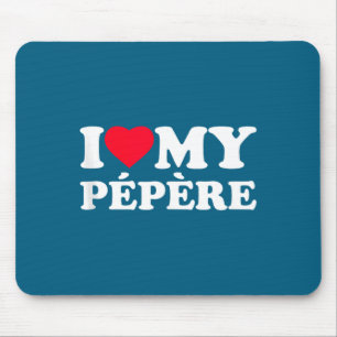 Tapis De Souris J'aime Pepere Heart Famille Grand-père Tank
