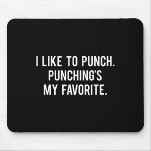 Tapis De Souris J'Aime Punch Funny Love Boxing Dit Gym Train