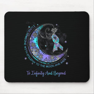 Tapis De Souris J'Aime Quelqu'Un Avec Épilepsie Sur La Lune Et Le