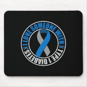 Tapis De Souris J'Aime Quelqu'Un Avec Le Diabète De Type 1