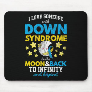 Tapis De Souris J'Aime Quelqu'Un Avec Le Syndrome De Down Sur La L