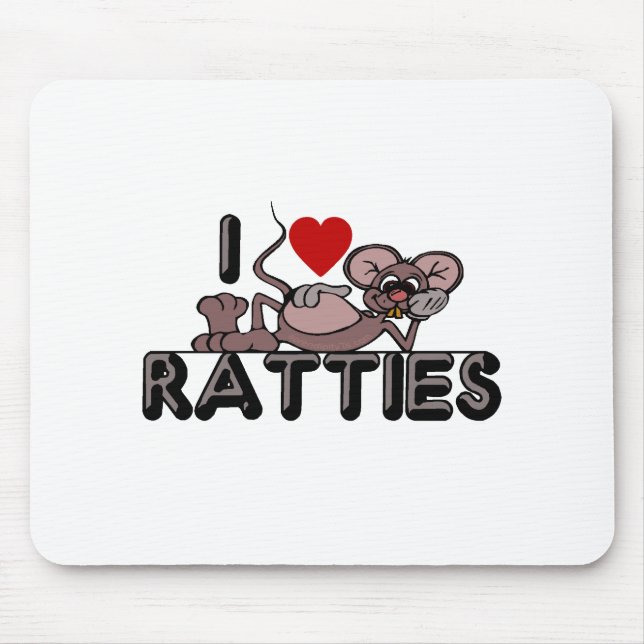 Tapis De Souris J'aime Ratties (Devant)