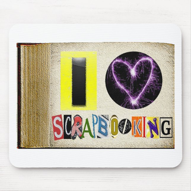 Tapis De Souris J'aime Scrapbooking (Devant)