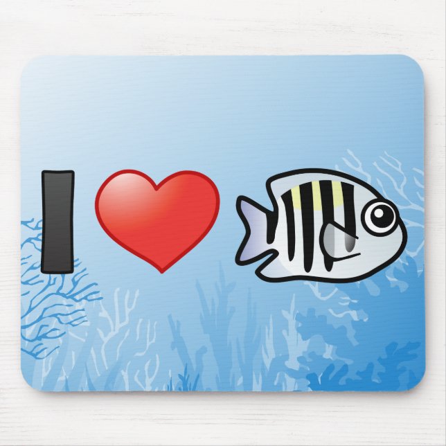 Tapis De Souris J'aime sergent-major (Devant)