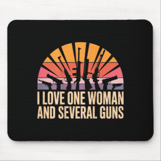 Tapis De Souris J'aime une femme plusieurs armes mari drôle