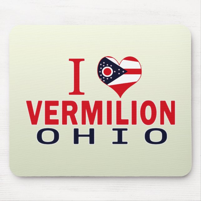Tapis De Souris J'aime Vermilion, Ohio (Devant)