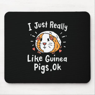 Tapis De Souris J'aime vraiment beaucoup les cochons d'Inde