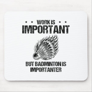 Tapis De Souris J'Aime Vraiment La Navette Du Joueur Badminton