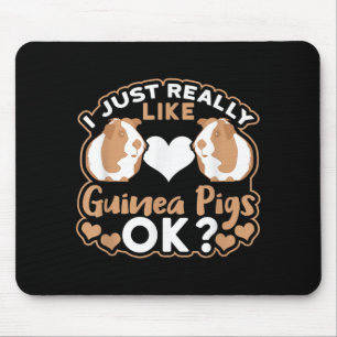Tapis De Souris J'Aime Vraiment Les Cochons De Guinée D'Accord ?