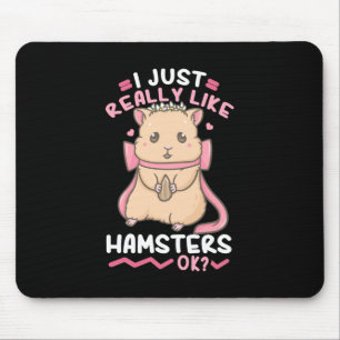 Tapis De Souris J'Aime Vraiment Les Hamsters