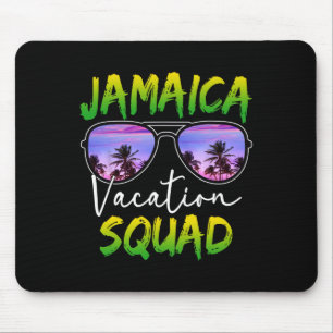 Tapis De Souris Jamaica Vacation Squad 2025 Famille du groupe de j