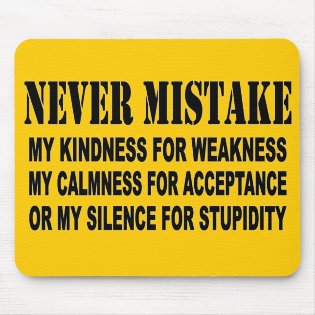 TAPIS DE SOURIS JAMAIS ERREUR (Devant)