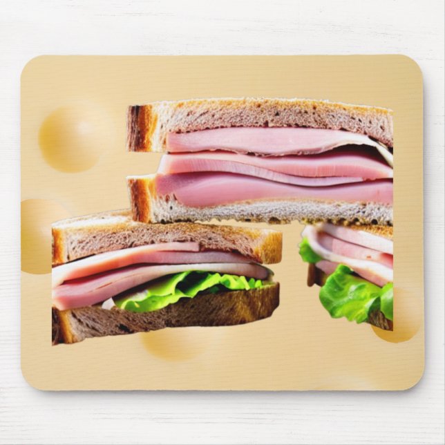 Tapis De Souris Jambon et Swiss On Rye Sandwiches Mousepad (Devant)