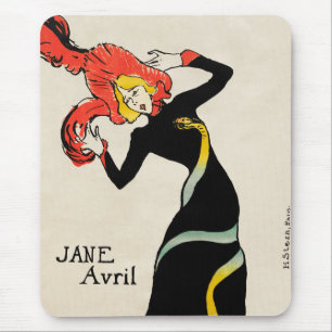 Tapis De Souris Jane Avril de la danseuse Art nouveau par Toulouse