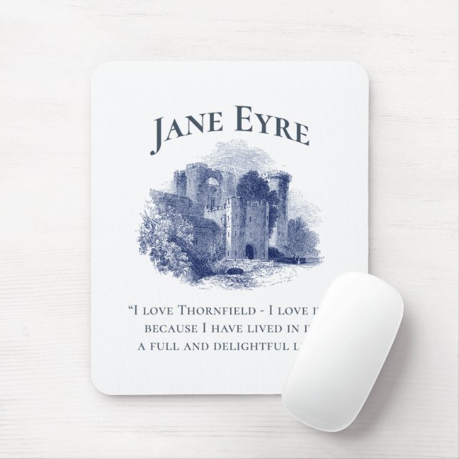 Tapis De Souris Jane Eyre - I Love Thornfield - Château (Avec souris)