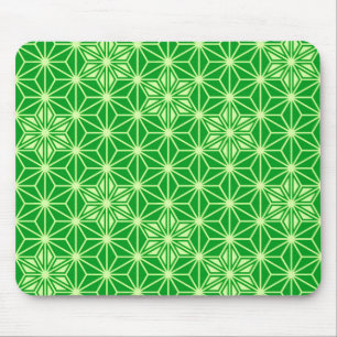 Tapis De Souris Japonais Asanoha motif - vert émeraude