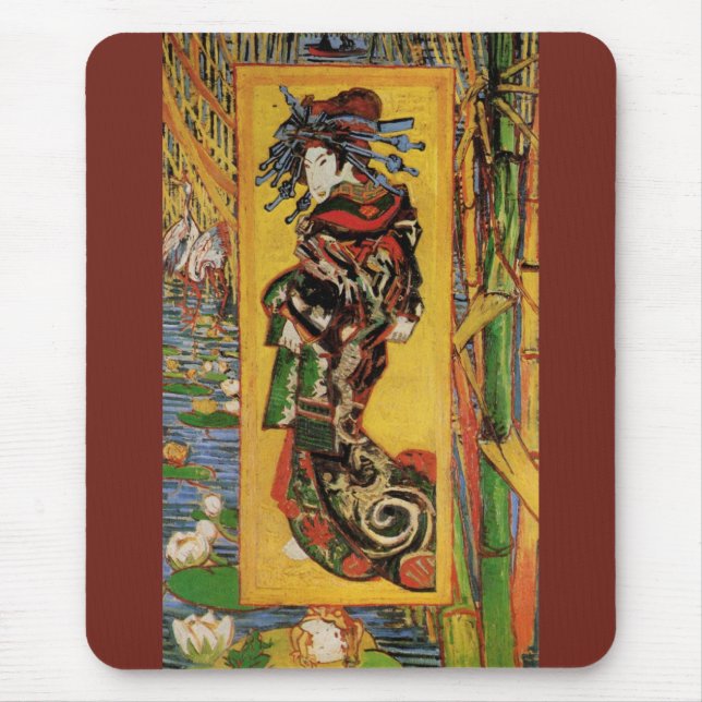 Tapis De Souris Japonais Courtesan Oiran par Vincent van Gogh (Devant)