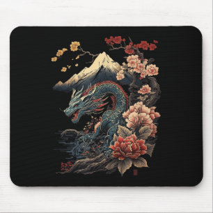 Tapis De Souris Japonais esthétique Dragon japonais Art japonais T