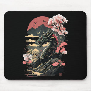 Tapis De Souris Japonais esthétique Dragon japonais Art japonais T