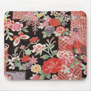 Tapis De Souris Japonais KIMONO Textile, motif floral