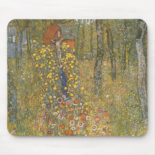 Tapis De Souris Jardin agricole avec Crucifix (par Gustav Klimt) (Devant)