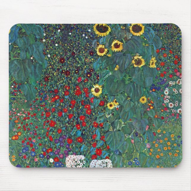 Tapis De Souris Jardin agricole avec tournesol par Klimt, Fleurs V (Devant)