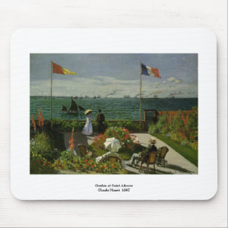 Tapis De Souris Jardin au saint Adresse par Claude Monet