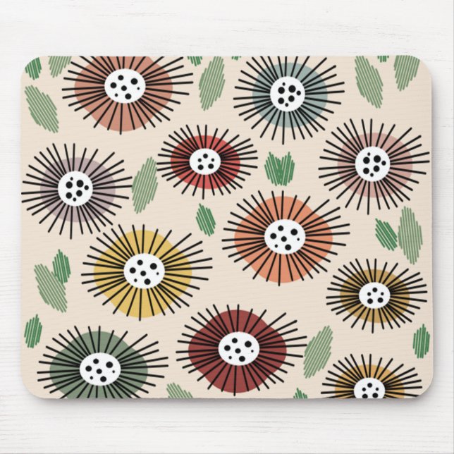Tapis De Souris Jardin aux fleurs de Scandi (Devant)