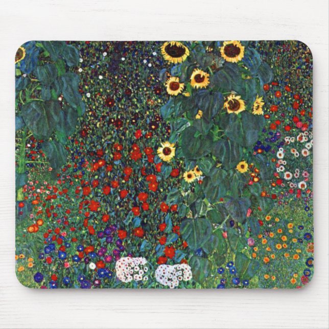 Tapis De Souris Jardin aux fleurs Gustav Klimt (Devant)