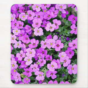 Tapis De Souris Jardin aux fleurs violettes