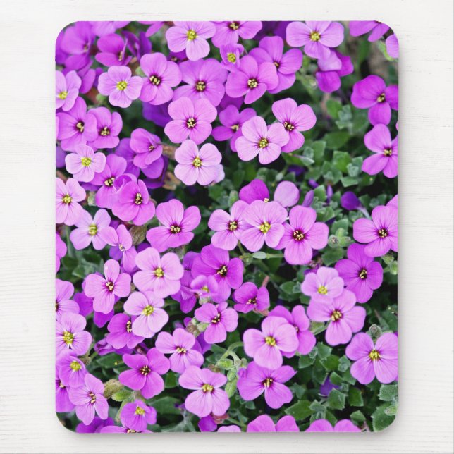 Tapis De Souris Jardin aux fleurs violettes (Devant)
