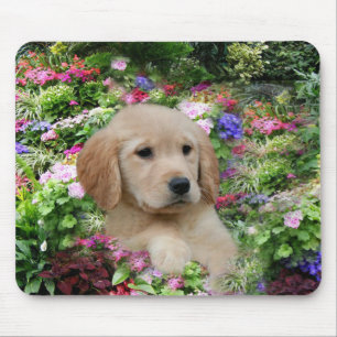 Tapis De Souris Jardin d'agrément de Mousepad de golden retriever