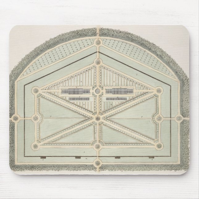 Tapis De Souris Jardin dans le vieux style français, des 'signes (Devant)